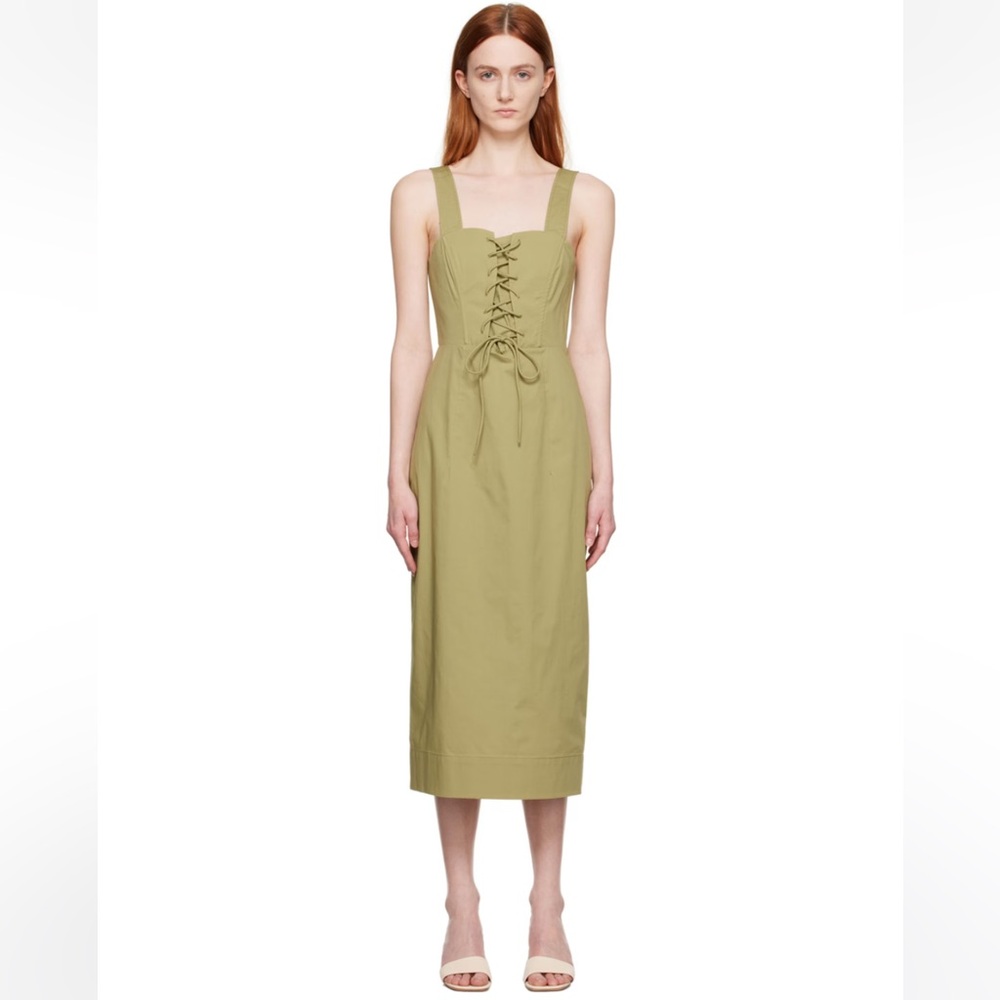 NWT STAUD Sutton Dress in Khaki